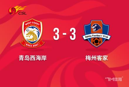 外援閃耀！中超-西海岸3-3梅州，5名外援包辦6球