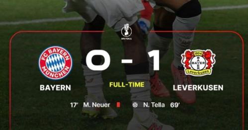 德國杯：拜仁十人不敵勒沃庫森，諾伊爾17分鐘遭紅牌