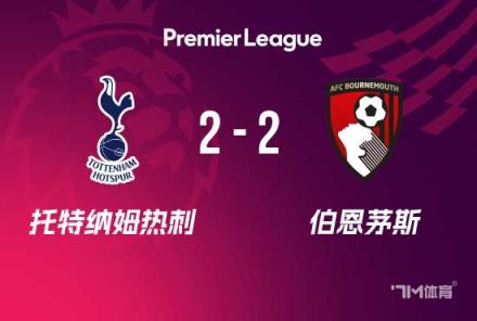 英超-熱刺2-2伯恩茅斯暫列第13 孫興慜造點(diǎn)+點(diǎn)射