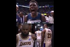 氣勢兩極化了！3-1后，華子怒吼慶祝，東詹黯然離場